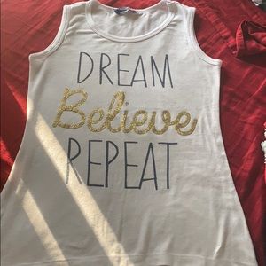 Dream, Believe, Repeat shirt.